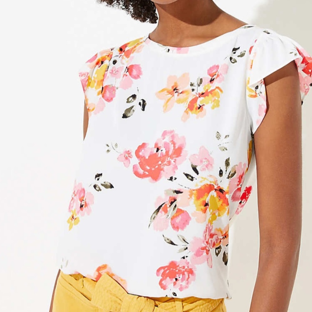 Loft floral top size medium